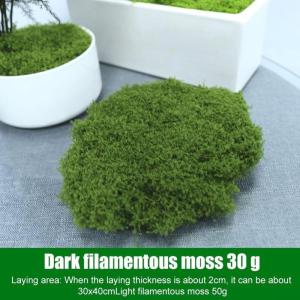 Hergestellt aus Kunststoff, lebensechtes Kunstmoos für Blumentopf-Dekoration und Bastelprojekte (dunkelgrün 30)
