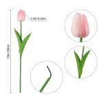 12 stuks latex kunstmatige tulpen - nep tulpen faux roze tulpen echte touch bloem voor thuiskantoor bruiloft decoratie (roze)