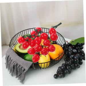 12 STK Simulierte Kirschtomaten Lebensechte Gefälschte Früchte Kirschtomatenmodell Hausbedarf Simulationsfruchtmodell Simulation Gemüse Obst Dekorative Kirschtomaten PVC Rot