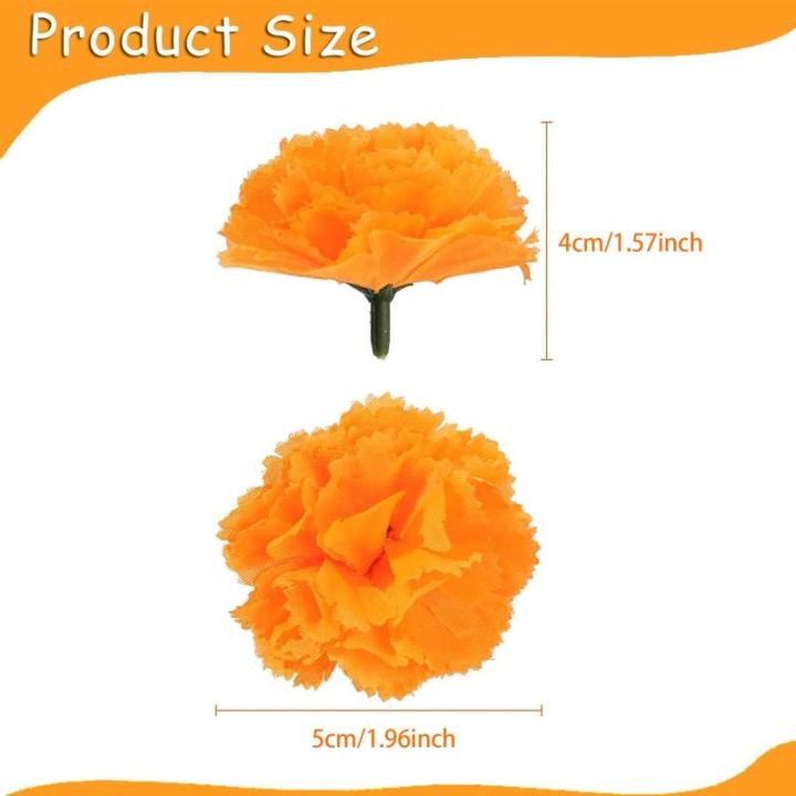 Kunstbloemen, 30 stuks, kunstbloemen, zijdemateriaal, langdurige schoonheid en onderhoudsvriendelijk, goed voor feestdecoratie, thuis, bruiloftsdecoratie (oranje)