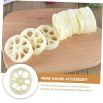 1 Satz Modell Der Lotuswurzelscheibe Mini-Food-Spielzeug Kinder Mini Dekor Mini-hausdekoration Kinder Dekor Kinderspielzeug Mini-Essen Mini-dekor Puppenzubehör PVC 4 Stück