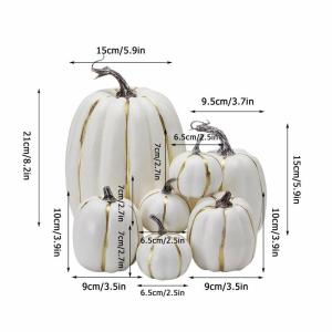 7Pc Kürbis Herbst Deko Kürbisse Zierkürbisse Herbstdeko Herbstdekorationen Künstliche Kürbisse Für Herbst Thanksgiving Halloween Feiertagsparty Dekoration Halloween Dekoratio