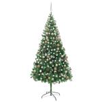 Künstlicher Weihnachtsbaum Beleuchtung Kunstbaum Weihnachten Christbaum Tannenbaum Künstlicher Weihnachtsbaum mit Ständer für Weihnachten DekorationKugeln 210cm 910 Zweige