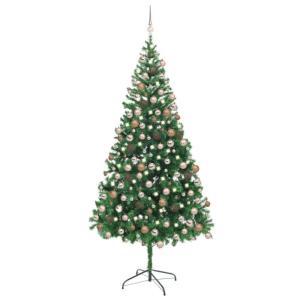 Künstlicher Weihnachtsbaum Beleuchtung Kunstbaum Weihnachten Christbaum Tannenbaum Künstlicher Weihnachtsbaum mit Ständer für Weihnachten DekorationKugeln 210cm 910 Zweige
