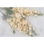 6 stuks Delphinium witte ridderspoor , 85 cm nepbloemen, bulk zijden bloemen met stengels, echte look voor huis, tuin, bruiloft, arrangement, decoratie (wit