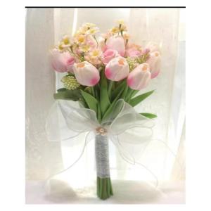 Hochzeitsstrauß for die Braut mit künstlichen Blumen, künstlichen Blumen, Dekorationszubehör for die Hochzeits- und Verlobungszeremonie, künstlicher Blumenstrauß aus Seide(Pi