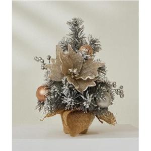 Mini-Weihnachtsbaum, silbergrau, 30 cm/45 cm/60 cm, Tischdekoration, für Zuhause und Büro, moderne kleine Weihnachtsbaumdekoration für festliche Präsentation (30 cm)