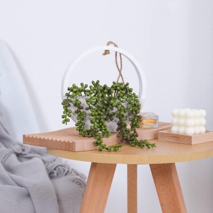 Kunstvetplanten, 2 stuks, hangende parelketting, plantenmand, kunstbloem, plant, voor binnen en buiten, bruiloft, feest, huis, tuin, wanddecoratie