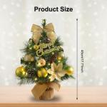 Kleiner Weihnachtsbaum mit Beleuchtung Mini Weihnachtsbaum Klein Geschmückt LED Tisch Tannenbaum Künstlich Klein mit Lichterkette Weihnachtsbäume mit Weihnachtsdeko DIY Tischdek