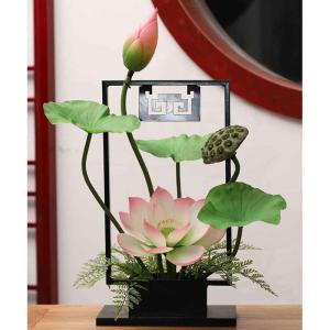 Kunstblumen Künstliche Blumen für den Innenbereich, gefälschtes Lotus-Blumen-Set, realistische Seidenblumen für drinnen und draußen, Hochzeit, Zuhause, Büro, Dekoration für 