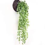 kunstmatige klimop slinger, 2 stuks, kunstmatige wijnstok, groene bladeren, , hangplant, voor thuis, keuken, tuin, kantoor, bruiloft, wanddecoratie