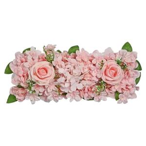 Künstliche Blumenwand Panel 50x20cm Blume Wand Künstliche Blumen Panel Matte for Büro Hochzeit Wand Dekoration 3D Blumen Hintergrund Party Liefert(Light pink)