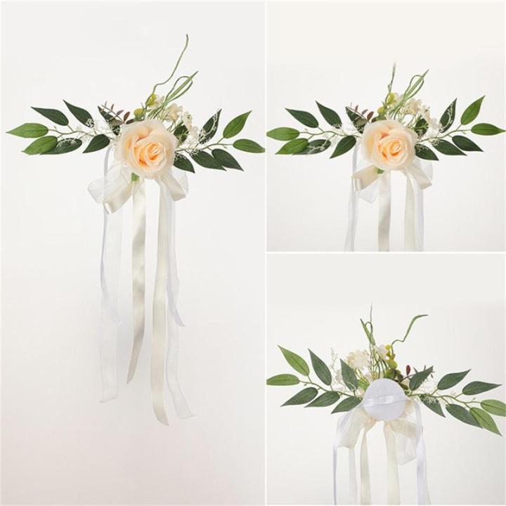 Künstliche Stuhllehne, Blumenarrangement, mehrfarbig, für den Außenbereich, Hochzeit, Stuhl, Dekoration, Hochzeitsdekoration