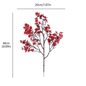 8 stuks rood, gypsophila , zoals echt, herfst, voor vaas, decoratie, woonkamer, bruiloft, feest, tuin