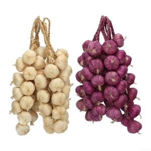 Realistisches Design, Halloween-Knoblauch-Dekoration, leichtes und stabiles Material (weißer Knoblauch)