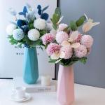 Kunstblumen Künstliche Blumen Pflanzen Set, Seidenblumenarrangements mit Keramiktopf, für Zuhause, Hochzeit, Party, Büro, Tafelaufsatz für jeden Anlass