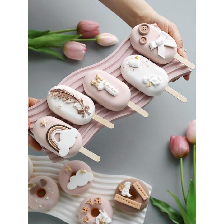 Simulationsmodell, lebensechte Kuchenfotografie, Eiscreme-Dekoration für Zuhause, rosa Abteilung, gefälschte Dessert-Ornamente-08