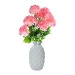 Unechte Blumen Seide Pompon-Chrysantheme Unechte Blumen Innen Rosa Seidenblumen Dekoration für Haus, Garten, Büro, Küche, Tisch