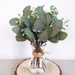 eucalyptus decoratie simulatie groene eucalyptus laat takken zilveren dollar eucalyptus plant bulk voor bruiloft tuin huis kantoor decoratie, 10 stuks