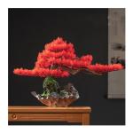 Künstlicher Bonsai-Baum Künstliche Bonsai-Kiefer, 61 cm, künstliche Topf-Kiefer, künstliche Pflanzen for Heim- und Bürodekoration, Höhe 40,6 cm Künstliche Bäume Pflanzen(B)