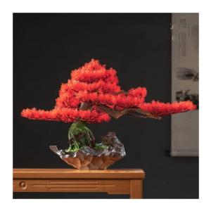 Künstlicher Bonsai-Baum Künstliche Bonsai-Kiefer, 61 cm, künstliche Topf-Kiefer, künstliche Pflanzen for Heim- und Bürodekoration, Höhe 40,6 cm Künstliche Bäume Pflanzen(B)