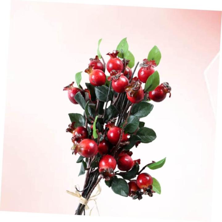 4 Stück Weihnachtsdekorationen Künstliche Beeren Weihnachtsschmuck Winterbeflockte Plektren Gefälschte Obst Wohnkultur Girlandendekor Blumenkorb Dekoration Hagebutten Ländlich