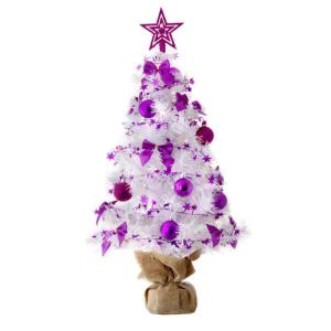 Kunstkerstboom (WBD) met kerstdecoratie en led-lichtketting met afstandsbediening, kerstboom versierd met verlichting, kunstkerstboom