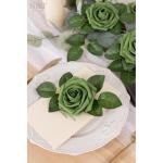 Kunstlentebloemen, rozen, 50 stuks, kunstbloemen met steel, voor doe-het-zelf bruiloft, boeketten, middenstukken, bruid, babyshower, feest, thuis, douche, arrangement, decoratie