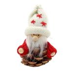 Brei/houten poppen/Kerstman als boomhangen/hanger in set van 4, afmetingen per figuur ca. 7,5 x 7,5 x 10 cm. 550119 dennenappelpoppen