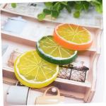 5 Sätze Nachahmung Einer Zitronenscheibe Gefälschte Himbeere Künstliche Zitronenscheiben Dekorationen Künstliche Fruchtscheiben Gemüse Obstscheiben Kalk PVC 24 Stück * 5