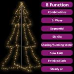 Weihnachtsbaum in Kegelform 240 LEDs Indoor Outdoor 118x180 cm