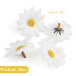200 stuks madeliefjesdecoratie, stoffen bloemen om op te naaien, mini-madeliefjes, voor bruiloft, feest, doe-het-zelf, bloemstuk, krans