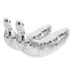 4 Stück Disco-Banane Gefälschte Banane Reflektierendes Disco-Ornament Reflektierende Discokugel Hängende Discokugel Bühnenbeleuchtungskugel Bananenverzierung Bananenfigur Glas