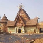 Tiki Stro-Rol Simulatie strodakpannen Mexicaanse Thatch Rolls Herbruikbare Tiki-bar Palapa strodak geen onderhoud (kleur: A, maat: 10 stuks)