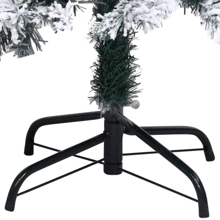 Weihnachtsbaum mit Schnee Künstlicher Weihnachtsbaum mit Ständer PVC Extra großer Weihnachtsbaum Grün 300 x 155 cm