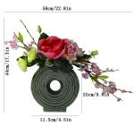 Kunstmatige Hortensia Bloemen Met Keramische Vaas, Gebruikt Voor Woonkamer Slaapkamer Kantoor Display Zijden Bloem Nep Bloemen