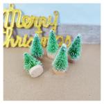 24 Stück Mini Weihnachtsbaum 4.5CM Grün Künstlicher Tannenbaum Klein Christbaum Modell Schnee Frost Bäume Miniatur Tanne Tischbaum Weihnachtsschmuck Desktop Ornamente für DIY 