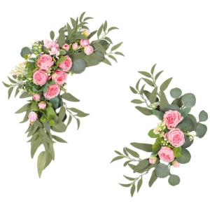 Empfang Seiden Tulpen Arrangements Hochzeit Gemischte Pfingstrosen Willkommensschild Veranstaltungsverzierungen
