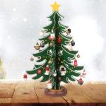 Kerst-tafeltop -decors, mini tafel kerstboom hout kerstboom ornamenten tafelbureau decoratie medium