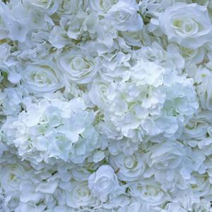 Blumen-Wandpaneel, Weiße Rosen Und Narzissen, Künstlicher Blumenhintergrund Für Hochzeitsfeier, Blumen-Geburtstagsdekorationen, Hängende 3D-Kunstrosen Und Narzissen-Wanddekorat
