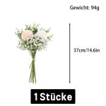 1807 Boeket van kunstbloemen, paardenbloem, 12 stuks, plastic bloemen, bundel, namaakbloemen, decoratie voor bruiloft, thuis, woning, kantoor, feest