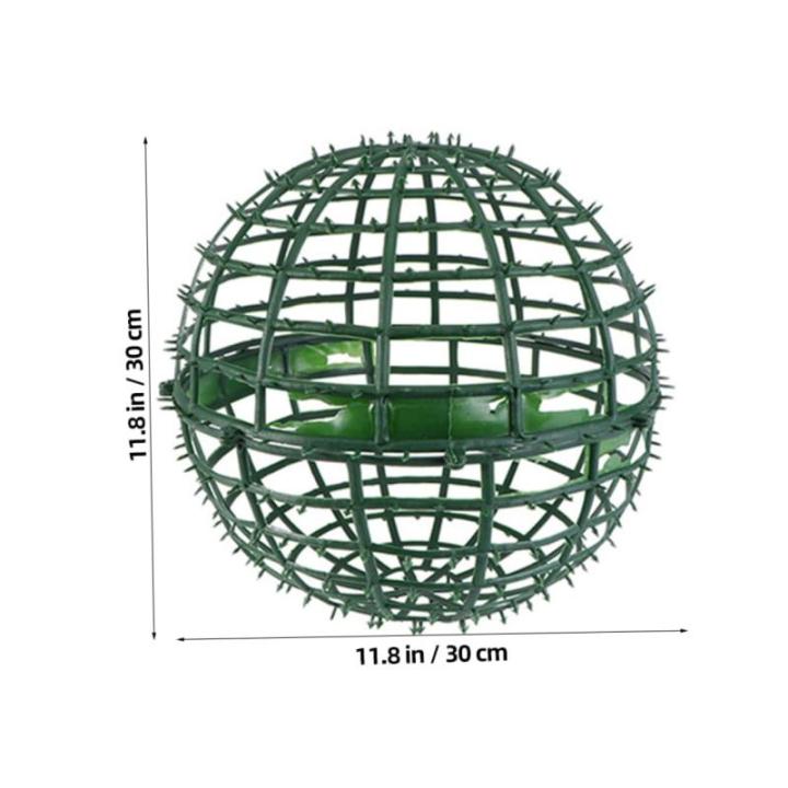 4 Stück Grasballständer Grasrahmengestell Halter für Blumengraskugeln Blumenarrangement Ballständer Garten Dekoration Gartenversorgung dekorativer Blumenrahmen Plastik Green