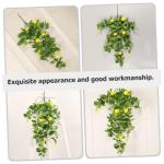 2St Simulation Zitronenrattan Ramo de Flores Artificiales künstliche Pflanzen Künstliche Zitronenpflanze Dekorative Zitronenpflanze Baum-Zitronenzweig-Ornamente Zitronenpflücker