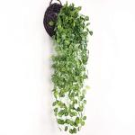 kunstmatige klimop slinger, 2 stuks, kunstmatige wijnstok, groene bladeren, , hangplant, voor thuis, keuken, tuin, kantoor, bruiloft, wanddecoratie