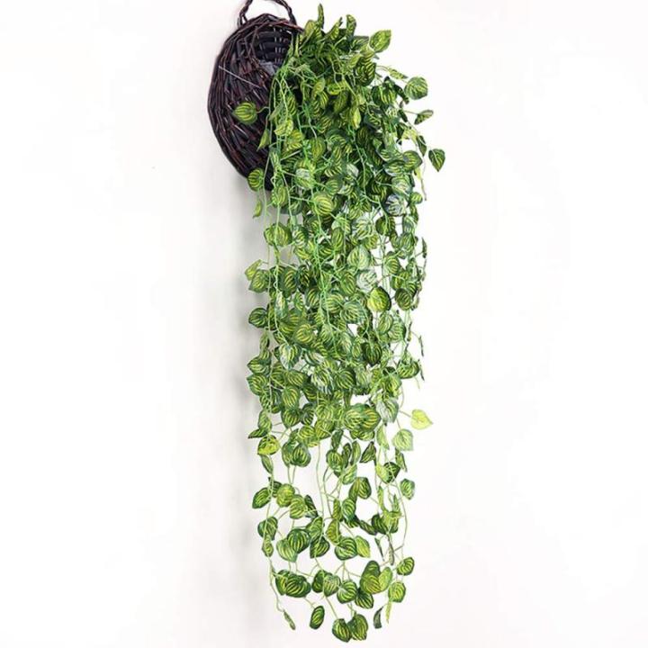 kunstmatige klimop slinger, 2 stuks, kunstmatige wijnstok, groene bladeren, , hangplant, voor thuis, keuken, tuin, kantoor, bruiloft, wanddecoratie