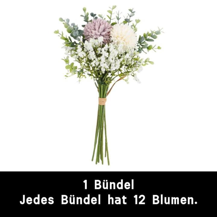 Boeket van kunstbloemen, 12 stuks, decoratie, kunstbloemen, lente, thuis, simulatie, paardenbloem, boeket, kunstbloemen, decoratie, hoogwaardig bruidsboeket 1808
