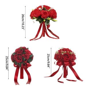 Hochzeitsstrauß Seidenrose Braut Brautjungfern Handstrauß Combo Hochzeitsblume