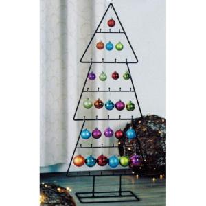 Design metalen dennenboom voor siersieraden - 100 cm - decoratieve kerstboom dennenboom zwart