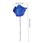 50 Stück Rosenkopf Seidenblumenarrangements sechseckige Artificial sztuczne kwiaty künstliche Blumen realistisches blumenstraußdekor Hochzeit Blumendekor Sport Blue