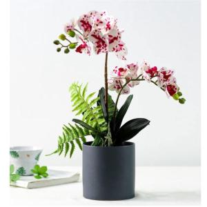 Kunstblumen Künstliche Orchideenblumen, gefälschte Phalaenopsis-Seidenorchideen in Töpfen, Bonsai-Pflanzen, Blumenarrangements für die Hochzeit zu Hause für jeden Anlass